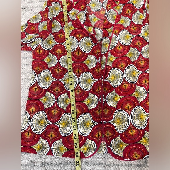 RUE DES ABSSESSES-PARIS Red and gold print blazer size‎ M. - Picture 12 of 12